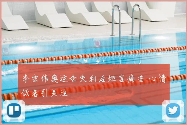 李宗伟奥运会失利后坦言痛苦 心情低落引关注